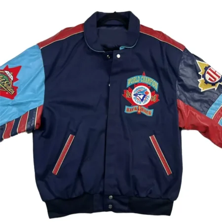MLB World Series Toronto Blue Jays Twill Leather Jacket