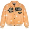 Men’s Avirex Hellstar X Orange Leather Jacket