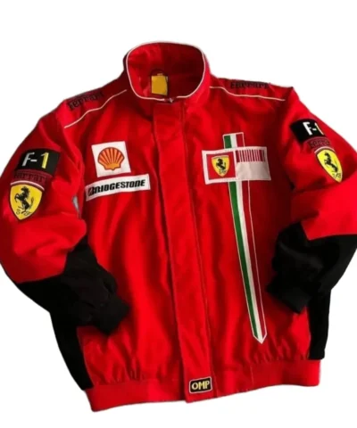 Men’s Vintage Ferrari F1 Embroidered Racing Jacket