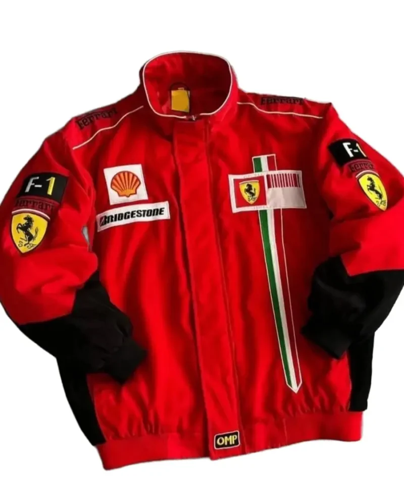 Men’s Vintage Ferrari F1 Embroidered Racing Jacket