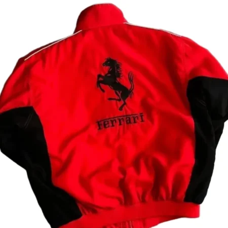 Men’s Vintage Ferrari F1 Embroidered Racing Jacket