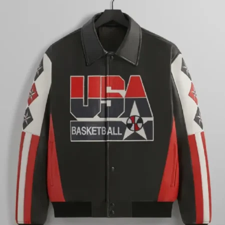 Men’s Kith USA Basketball Premium Leather Jacket