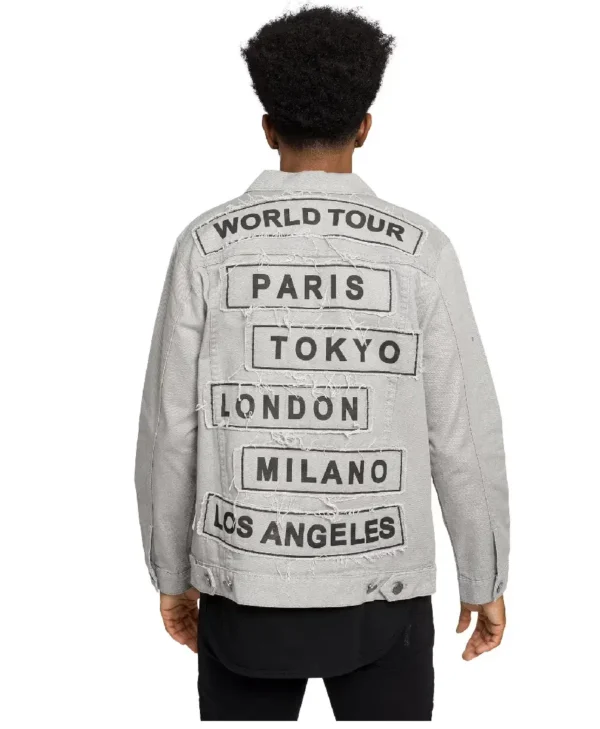 Mens World Tour City Patch Denim Jacket