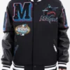Miami-Heat-Mashup-Black-Wool-Varsity-Jacket