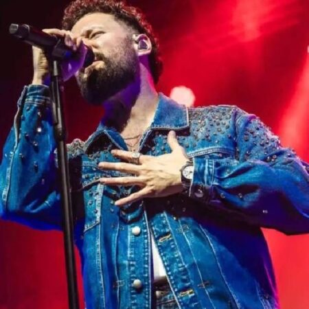 Milan-Concert-Calum-Scott-Embellished-Denim-Jacket
