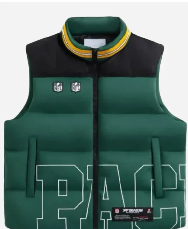NFL Draft 2025 Green Bay Packers Green Puffer Vest