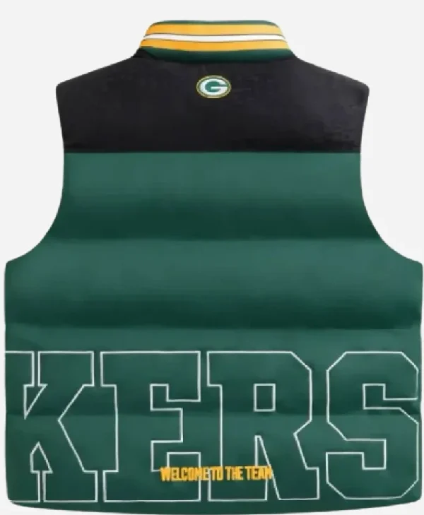 NFL Draft 2025 Green Bay Packers Green Puffer Vest For Sale