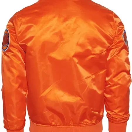 NY Knicks Orange Satin Jacket For Sale