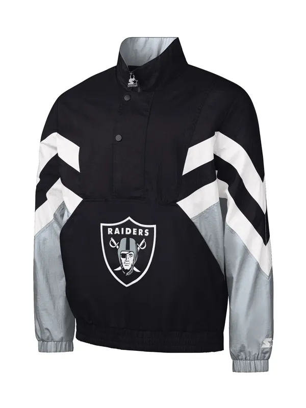 National-Football-League-Las-Vegas-Raiders-Jacob-Fatu-Unisex-Black-Starter-Striker-Jacket Jacob Fatu Las Vegas Raiders Striker Starter Jacket