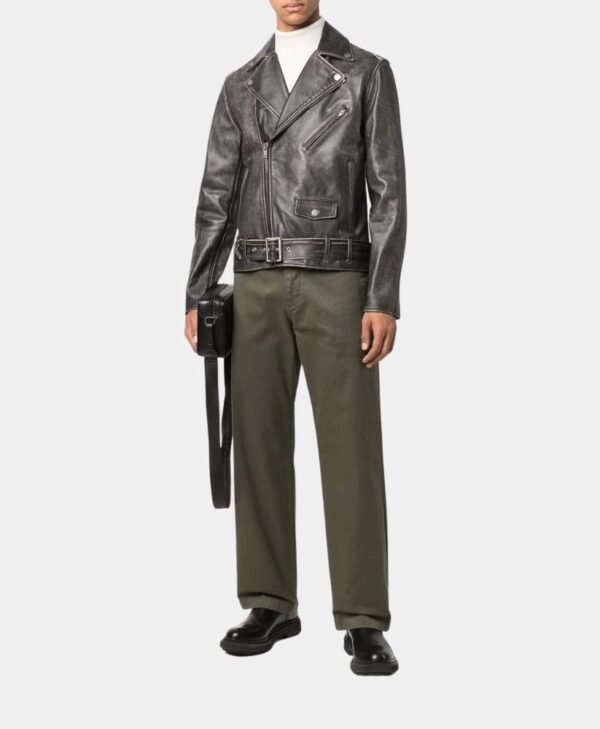 Neighbours Mike Young Black Biker Leather Jacket