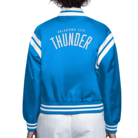 Oklahoma City Thunder Full Count Blue Satin Jacket