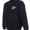 Oklahoma City Thunder Navy Blue Wool Varsity Jacket