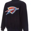 Oklahoma City Thunder Navy Blue Wool Varsity Jacket