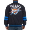 Oklahoma City Thunder Navy Wool Letterman Jacket with Stripes