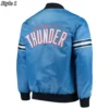 Oklahoma City Thunder Pick Edition Blue Satin Varsity Jacket