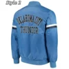 Oklahoma City Thunder Pick Edition Blue Satin Varsity Jacket