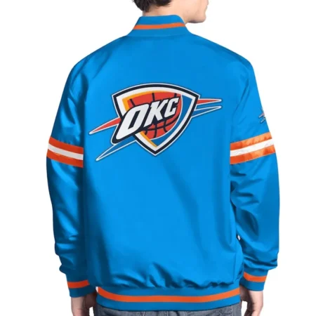Oklahoma City Thunder Scout Edition Satin Varsity Jacket