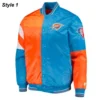 Oklahoma City Thunder Starter Varsity Orange and Blue Jacket