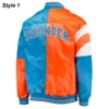 Oklahoma City Thunder Starter Varsity Orange and Blue Jacket