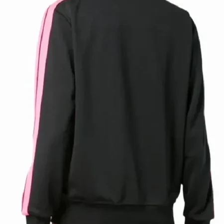Palm Angels Black and Pink Track Jacket For Sale