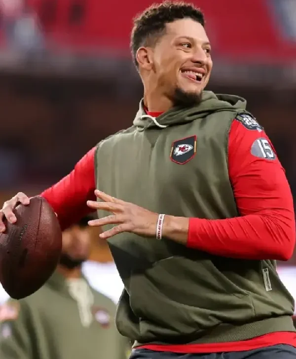 Patrick Mahomes 2025 Salute to Service Sleeveless Hoodie For Sale