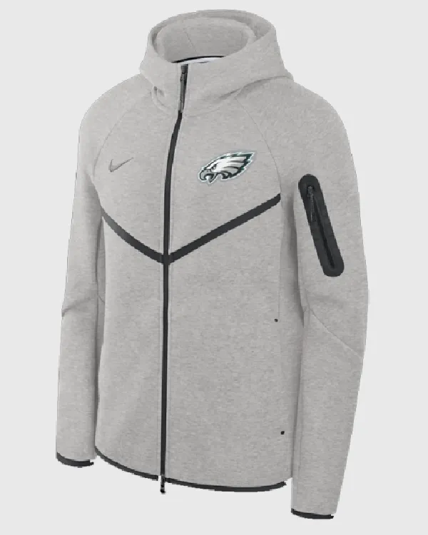 Philadelphia Eagles Athletic Tech Fleece Windrunner Hoodie Philadelphia Eagles Athletic Tech Fleece Windrunner Hoodie