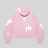 Pink Cross Zip Hoodie For Sale