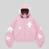 Pink Cross Zip Hoodie Shop Now