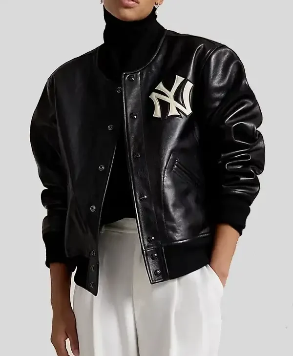 Polo Ralph Lauren Yankees Leather Black Jacket
