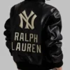 Polo Ralph Lauren Yankees Leather Black Jacket For Sale