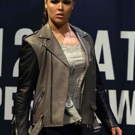 Ronda Rousey WWE Stylish Black Leather Jacket