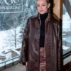 SFF-2025-Hal-and-Harper-Lili-Reinhart-Brown-Leather-Coat
