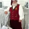 Santa Claus Red Suede Vest