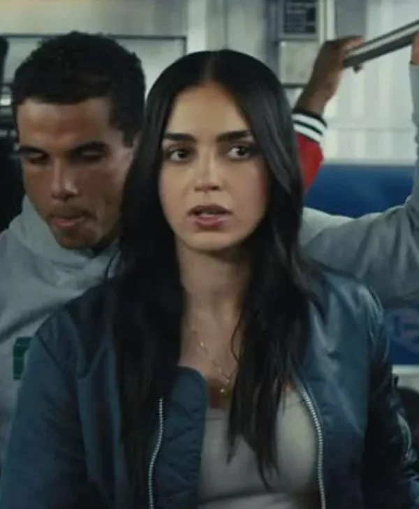 Scream-6-2023-Melissa-Barrera-Blue-Bomber-Jacket