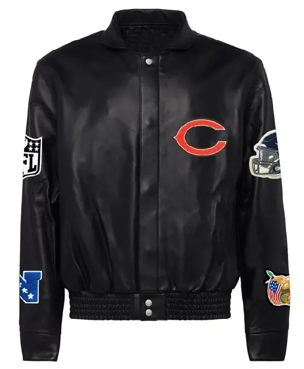 Shop Chicago Bears Black Leather Jacket