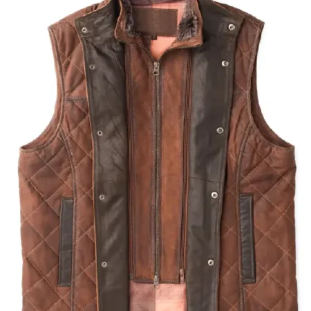Shop Davis Collins Ransom Canyon S01 Leather Quilted Vest For Shop