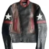 Shop The Voice S28 Kenny Iko Star Sleeves Leather Jacket