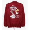 Spongebob Squarepants The Krusty Krab Windbreaker Red Jacket For Sale