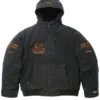 Supreme Fox Racing Denim Hooded Black Jacket