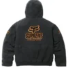 Supreme Fox Racing Denim Hooded Black Jacket For Sale