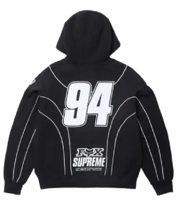 Supreme Fox Racing Hooded Black Sweatshirt