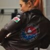 Tegan Nox WWE Stylish Brown Leather Jacket