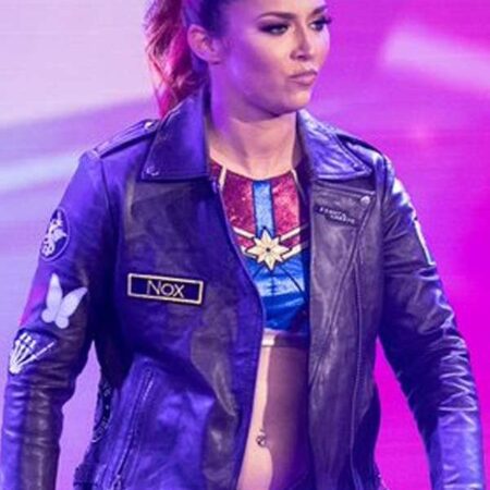 Tegan Nox WWE Stylish Brown Leather Jacket