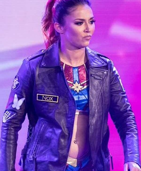 Tegan Nox WWE Stylish Brown Leather Jacket