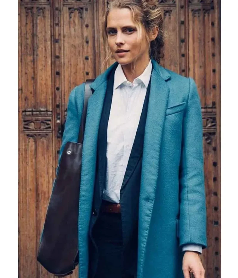Teresa Palmer A Discovery of Witches Wool Blue Coat