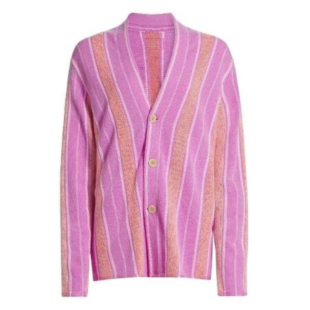 The Neighborhood S8 Skye Townsend Cozy Pink Striped Cardigan