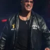 The Rock UFL Leather Jacket sale