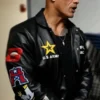 The Rock UFL Leather Jack­et