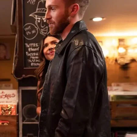 Zander Hawley The Rookie 2025 Rodge Black Leather Jacket