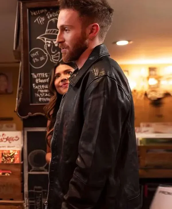 Zander Hawley The Rookie 2025 Rodge Black Leather Jacket
